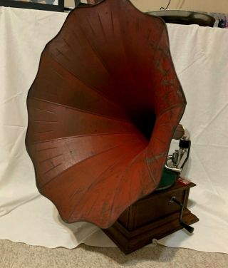 Antique Gramophone Zonophone Turntable Vintage Records Phonograph 78rpm Records