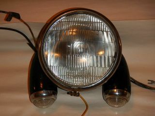 Vintage Harley Davidson Cycleray Guide Headlight Bullet Lights Set