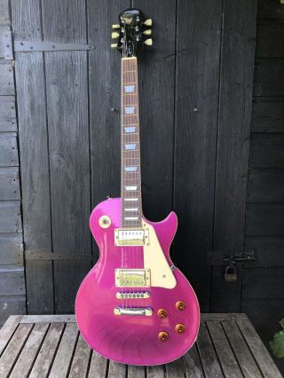 Vintage Epiphone Les Paul Purple Sparkle Limited Edition Electric Guitar 2