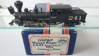 Vintage Hon3 Njcb 213 - 3m Custom Brass Dsp&p 2 - 8 - 6t Mason Bogie - As Modified