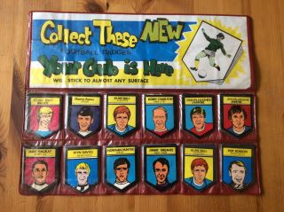 Vintage 1960s To 70s Football Team Badges Stickers