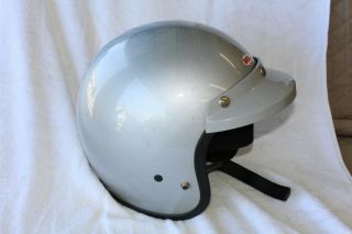 Vintage 75 Bell Magnum Mag Iii 3 Motorcycle Car Racing Gray Helmet 7 1/8 63