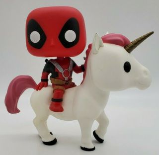 Funko Pop Marvel Rides Deadpool On Unicorn 36 (collector Corps Exclusive)
