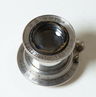 Vintage Leica Leitz Hektor 50mm Collapsable F2.  5 Lens - M39 Screw Mount