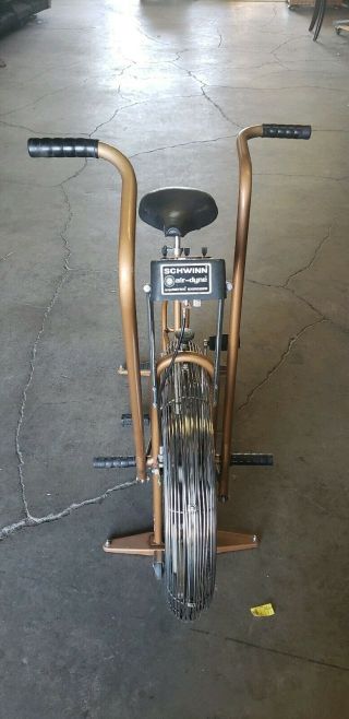 Collector ' s item Vintage Gold Schwinn Airdyne Exercise Bike NEAR 2