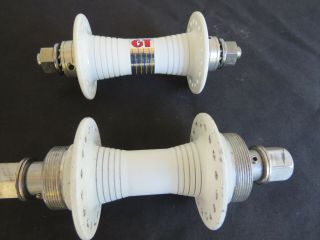 Early Usa Made Gt Hubs 36 Hole White Bmx Pro Series Freestyle Cruiser Vintage