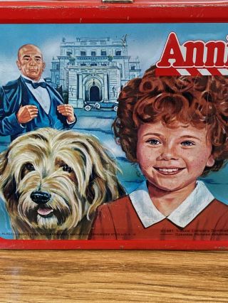 Little Orphan Annie Vintage Metal Lunchbox With Thermos Awesome Piece