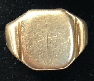 Vintage Men’s 14k Solid Gold Wedding Band Ring Size 9,  Weighs 9.  54 Grams