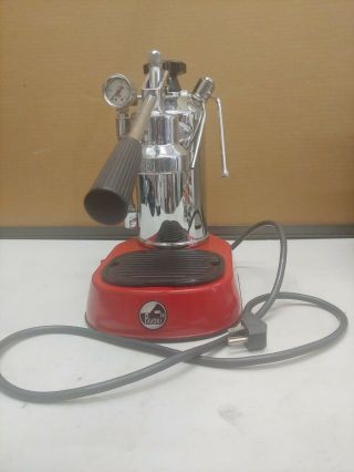 Vintage Red La Pavoni Europiccola Espresso Machine