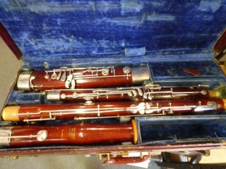 Vintage Oscar Adler Sonora Wood Bassoon W\case Not