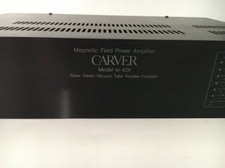 Vintage Carver M - 4.  0t Magnetic Field Power Amplifier 2