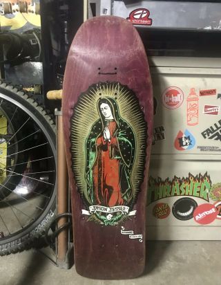 Vintage Santa Cruz Jason Jessee Skateboard Deck Guadalupe Og 91 Natas Grosso