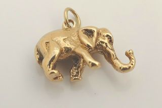 Rare Vintage Hm 9ct Gold 3d Standing Elephant Charm 10.  42 G