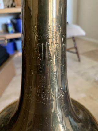 Vintage King 2b Liberty Trombone Hn White Cleveland Oh