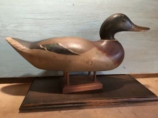 Antique Vintage Old Wooden Mason Challenge Grade Mallard Duck Decoy