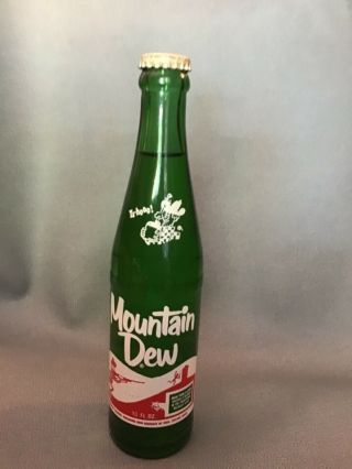 Vintage Rare Mountain Dew Soda Bottle Htf Laughing Pig