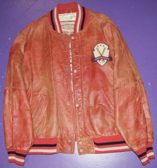 Stan Musial Signed Louisville Slugger Vintage Leather Jacket Cooper Coll Xl Bfp5