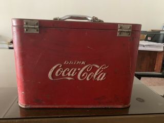 Vintage Coca - Cola Airline Cooler 1940s - 1950s Good/ 2