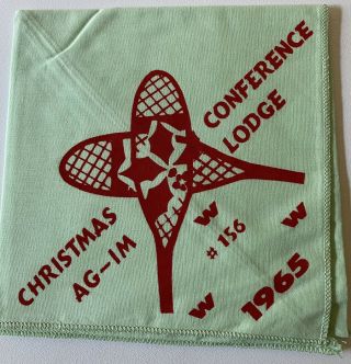 Boy Scout Oa 156 Ag Im Vintage 1965 Christmas Neckerchief