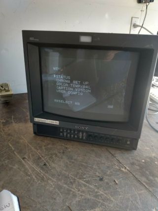 Vintage Sony Retro Gaming Trinitron Color Video Monitor Pvm - 14m4u