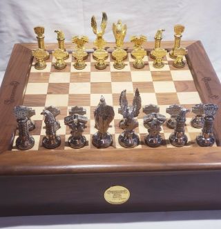 Vintage 1995 Harley - Davidson Chess Set With Board - Limited Edition Collectable