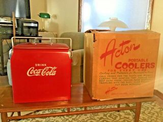Vintage Drink Coca - Cola Cooler - - W/tray,  Opener & Box
