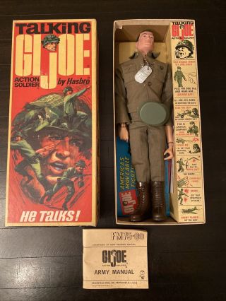 Vintage 1964 Talking Gi Joe By Hasbro W/ Box & All Paperwork