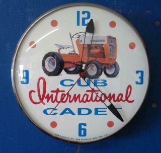 Vintage Pam Lighted Advertising International Cub Cadet Clock