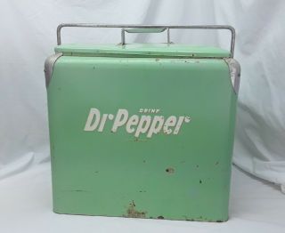 Vintage 1950’s Progress Refrigerator Co.  All Metal Dr.  Pepper Cooler Rare
