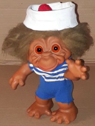 Vintage 1966 Dam Thing Troll Monkey Boy Soft Rubber 7 " Doll Denmark