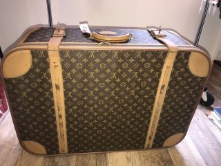 Authentic Louis Vuitton Vintage Luggage Large Soft Sided Suitcase Travel Bag 30”