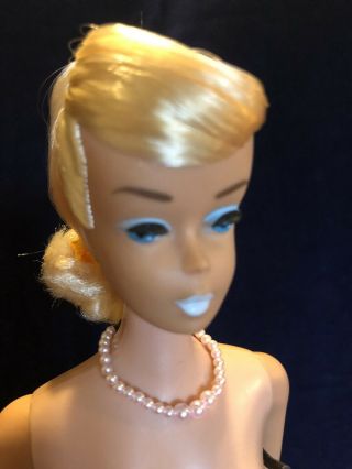 Vintage 60’s,  Swirl Platinum Ponytail Barbie,  Rare White Lips,  Minty,