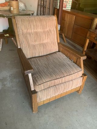 Vintage Ranch Oak Furniture Lounge Chair By A Brandt Of Ft Worth