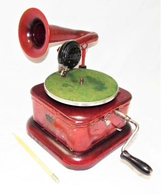 Rare Vintage German Coronet Portable Phonograph Gramophone 78 Rpm Record Player