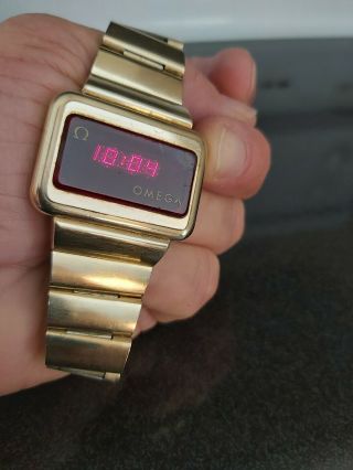 Omega Constellation 1602 Vintage Digital Led Watch Time Computer Watch