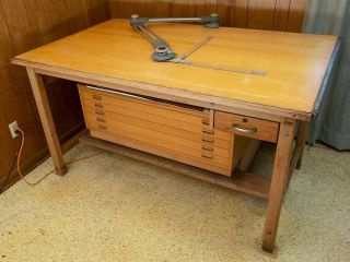 Vintage,  Mid - Century Antique,  Mayline Drafting Table $450