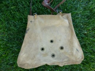 Vintage George Lawerence Game Bag Fishing Creel Portland Oregon Leather Strap
