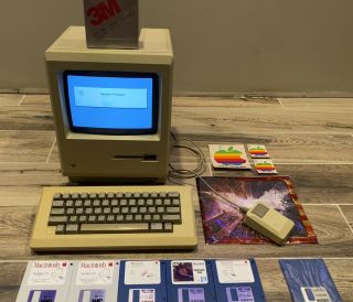 Vintage Apple Macintosh 128k M0001,  Keyboard,  Mouse & Gr8