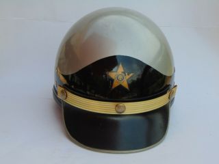 Vintage Buco Motorcycle Helmet 1/2 Half Police Sheriff Franklin County Ohio