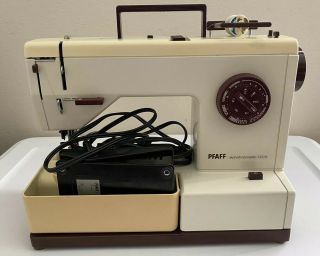Vintage Pfaff 1209 Synchromatic Sewing Machine With Cover,  Aw0253 Foot Pedal