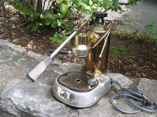 Vintage La Pavoni Professional Brass Bronze Lever Espresso Coffee Machine