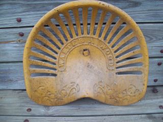 Vintage Early Walter A Wood Cast Iron Tractor Seat Implement Seat