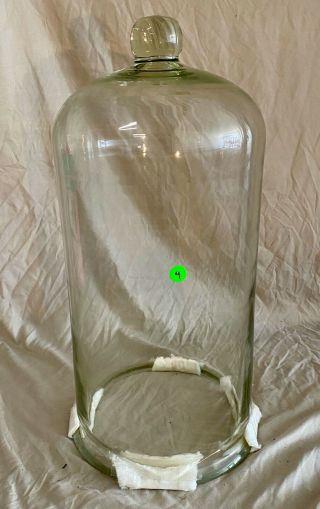 Large Vacuum Bell Jar • 22 In.  Tall • Glass Vintage Scientific Lab Cloche