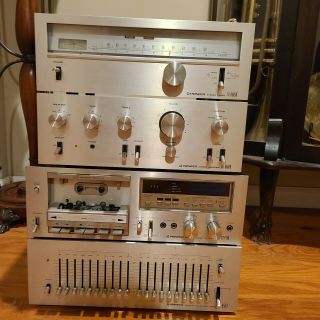 Vintage Pioneer Amp (sa - 6500) Tuner (tx - 6500) Equalizer (sg - 9500) Tape Deck (ct