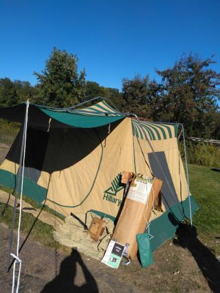 Vintage Hillary Canvas Camping Tent 10x14