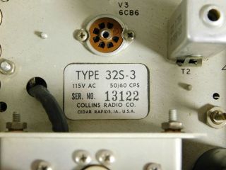 Collins 32S - 3 Vintage Winged Emblem Ham Radio Transmitter (needs work) SN 13122 2