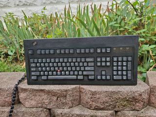 Vintage Black Ibm Model M13 Keyboard Trackpoint 13h6705 - Bolt Modded Restored