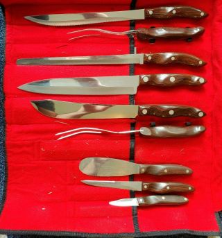 Vintage Cutco Knife Set,  Nearly Complete Homemaker Set Incl Salesperson Roll Up