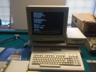 Vintage Computer.  Tandy 1000 Ex,  Tandy Cm - 5 Monitor,  And.
