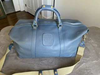 Blue Ghurka Marley Hodgson Cavalier I Vintage Leather Carry - On Duffel Bag